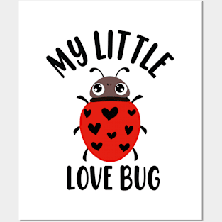 Ladybird Bug Ladybug Heart Shape My Little Love Bugs Posters and Art